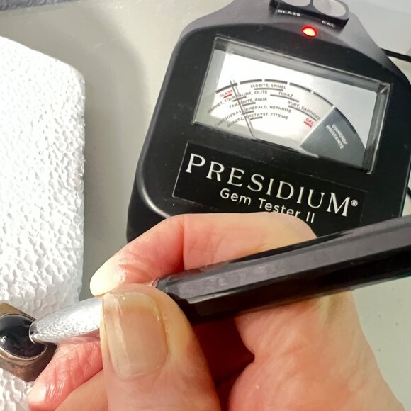 Vtg 925 Silver Onyx Post Earrings Artisan Handcrafted Marked AW MCM Southwestern - Picture 6 of 10